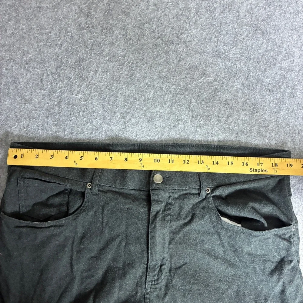 Kirkland Signature Mens 38x29 Brushed Twill Pants Charcoal Grey Straight Leg